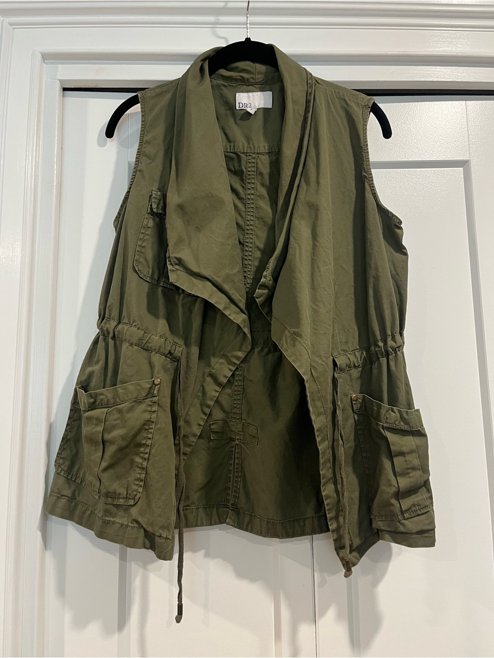 DR2 Olive Green Drawstring Utility Vest